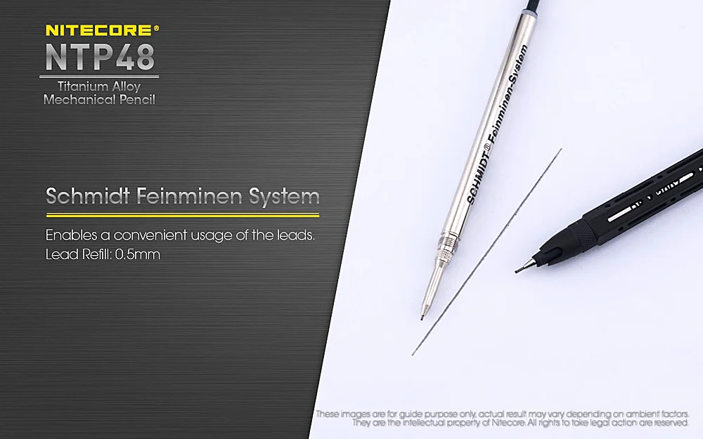 NITECORE NTP48 Titanium Alloy 0.5mm Mechanical Pencil Defence Tactical
