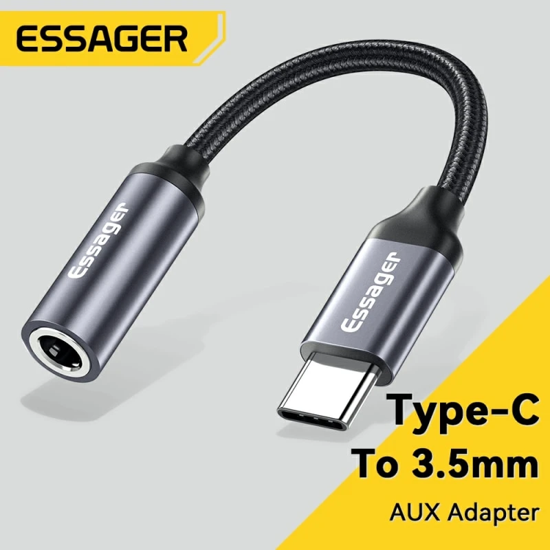 Essager usb type c 3 5 jack oortelefoon adapter usb c naar 3 5mm