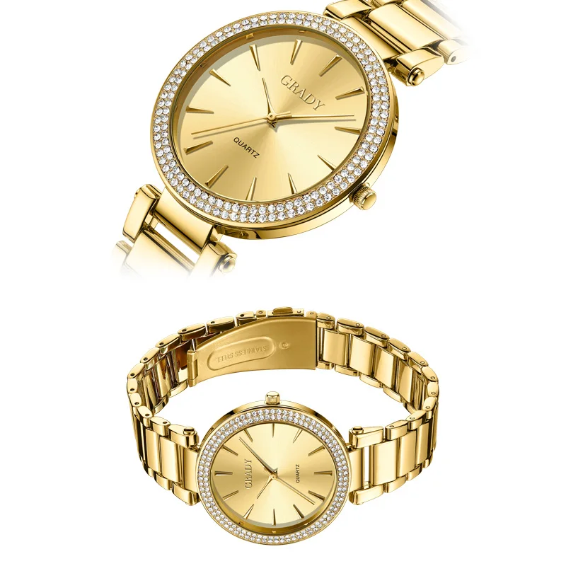 Luxury woman watch gold watch women free shipping luxe femme Gift for wife diamond watch quartz watches wristwatches for ladies
