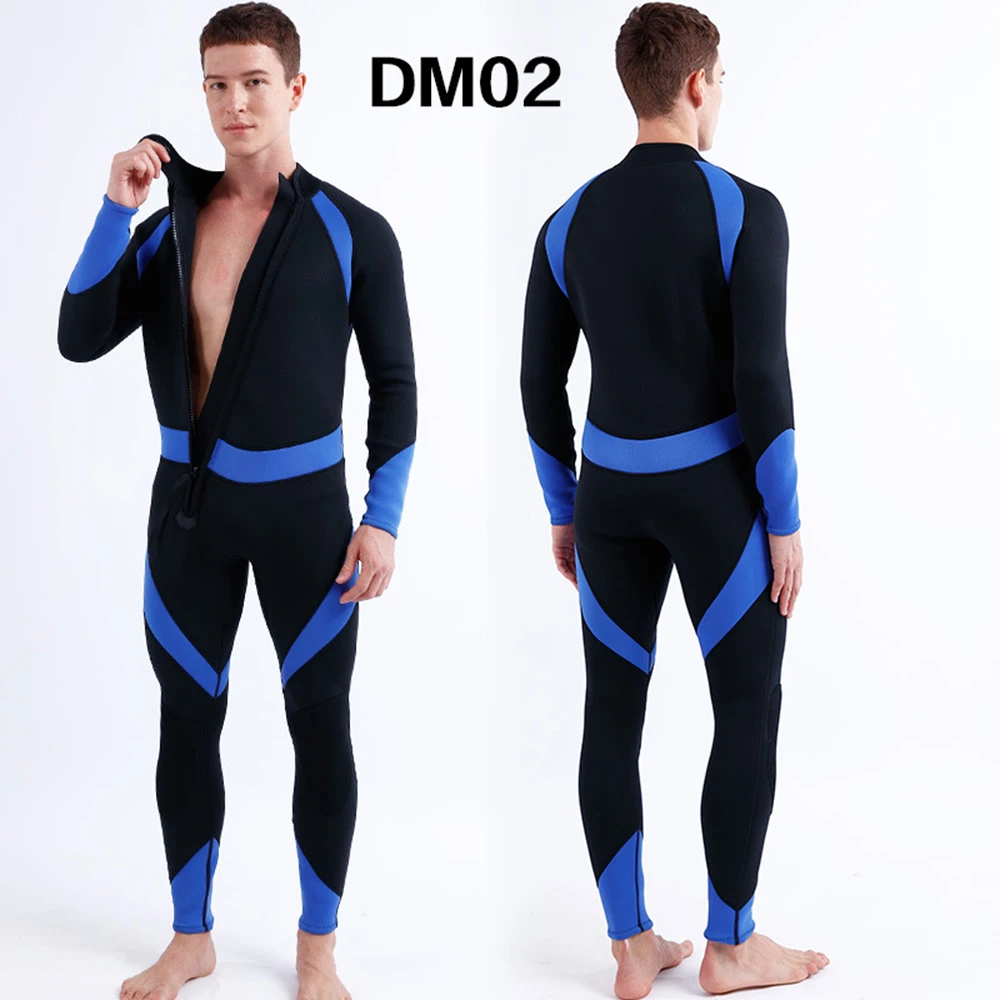 3MM Neoprene Wetsuit Zíper Frontal Homens Kite Surf Diving Suit Kayak
