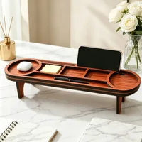 Wooden Desk Organizer with Phone Stand Multi Functional Desktop Storage Rack for Office Home Stationery Pen Holder Accessories 5