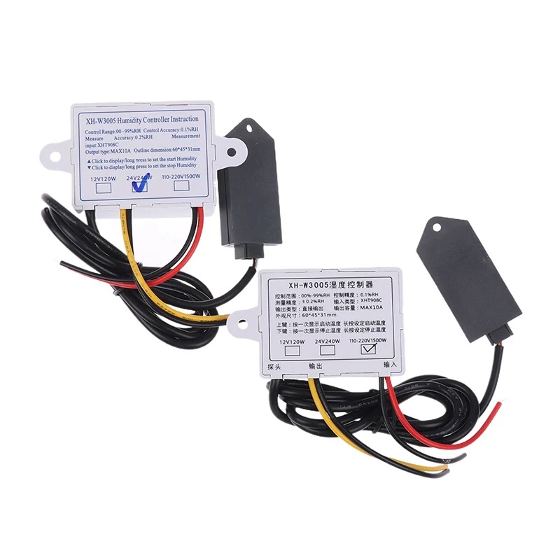 Advanced Hygrometer Humidity Controller XH-W3005 12V 24V 220V Switch Regulator with Humidity Sensor