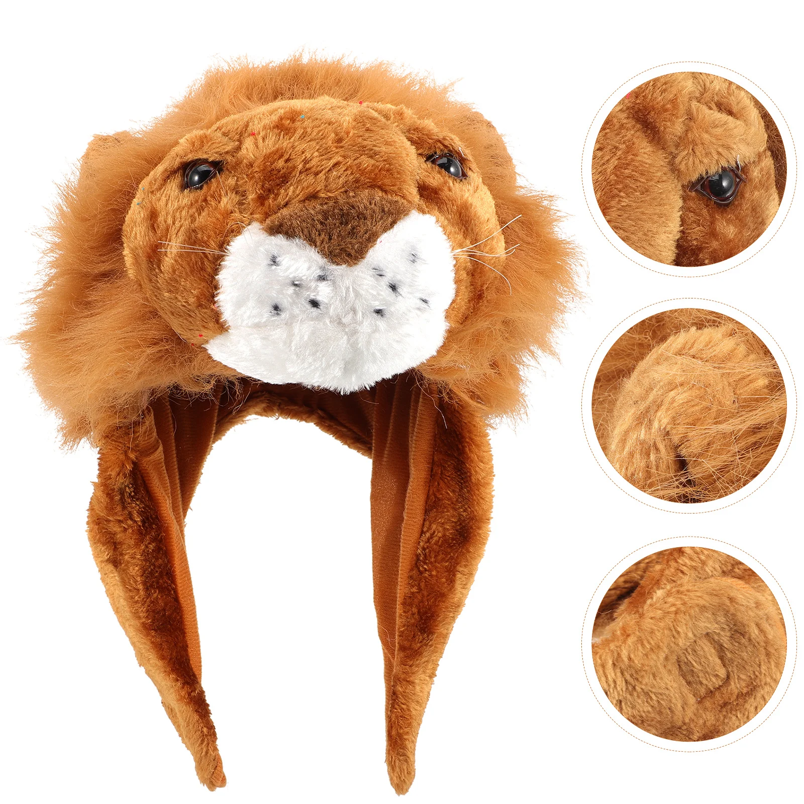 Party Hat Plush Lion Shape Hat Party Selfie Hat Festival Headgear Photo Prop Party Supply