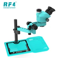 RF47050PRO-FO19 Multi-Functional Silicone Built-in Metal Microscope Base, Mobile Phone Repair Triocular Stereo Microscope 6 Zoom 4