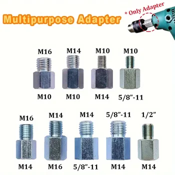 1pc Multipurpose Adapter M14 to M10 or M14 to 5/8-11 or 5/8-11 to M14 Universal Thread Converter for Polishing Wheel & Disc