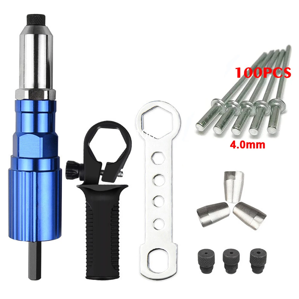 roller cabinet Electric Rivet Gun Adapter Aluminum Casting Housing Non-slip Handle for Cordless Drill Electric Riveter Riveting Insert Tool rolling tool bag