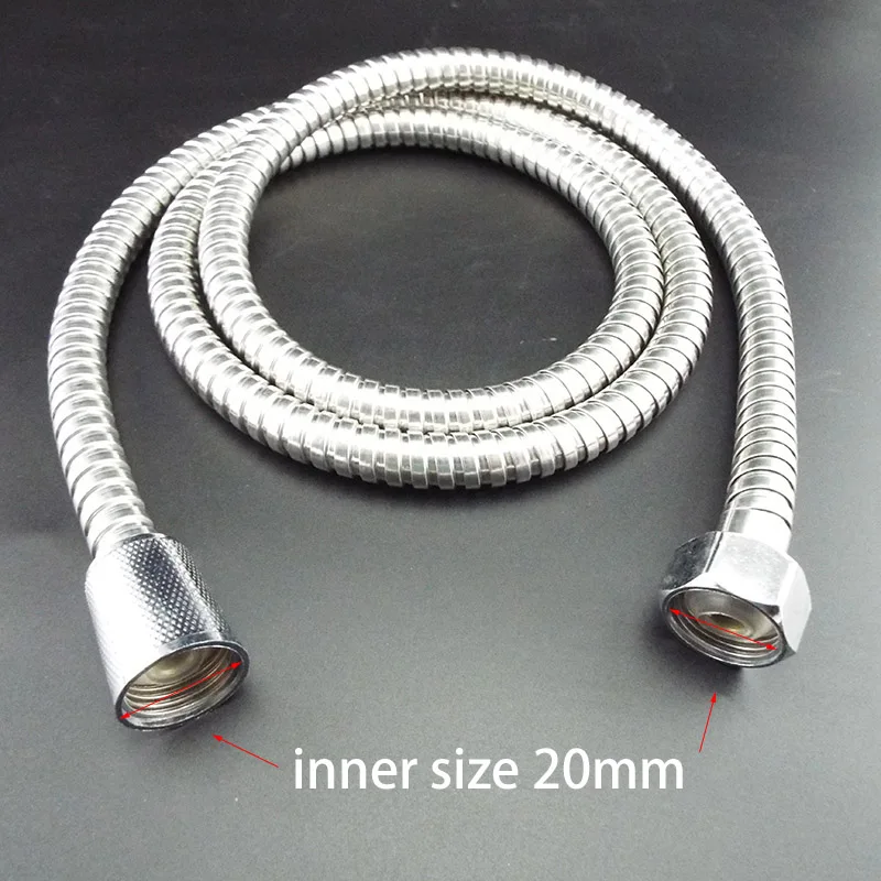 Shower Hose Flexible Shower Hose Tube 1.2m/1.5/2m Long For Home Bathroom Shower Water Hose Extension Plumbing Pipe Pulling Stainless Steel