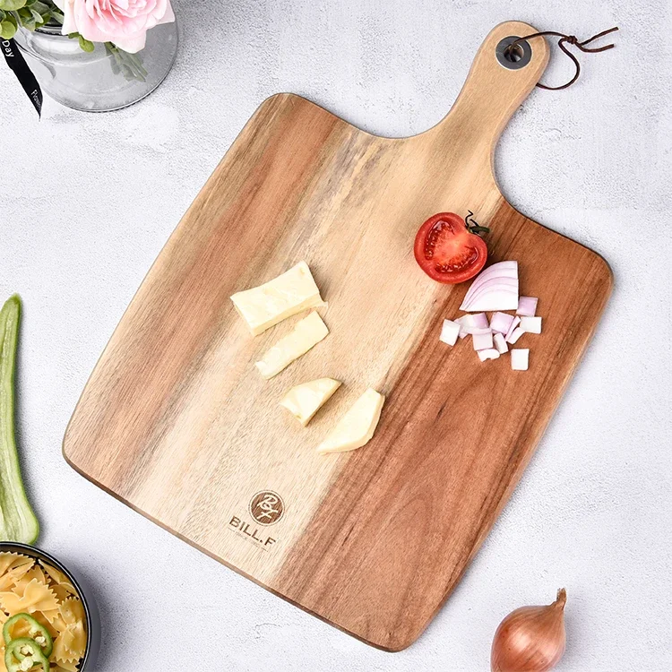 BIL L.F 아카시아 나무 피자 껍질 서빙 트레이, 피자 패들 주걱 라운드 전송 트레이, 베이킹 삽 케이크 리프터, 피자 이동용