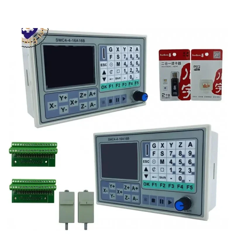 오프라인 컨트롤러 CNC 컨트롤러 SMC4-4-16A16B, CNC 4 축 브레이크아웃 보드, 조각 타각기 제어 시스템 카드, 50kHz