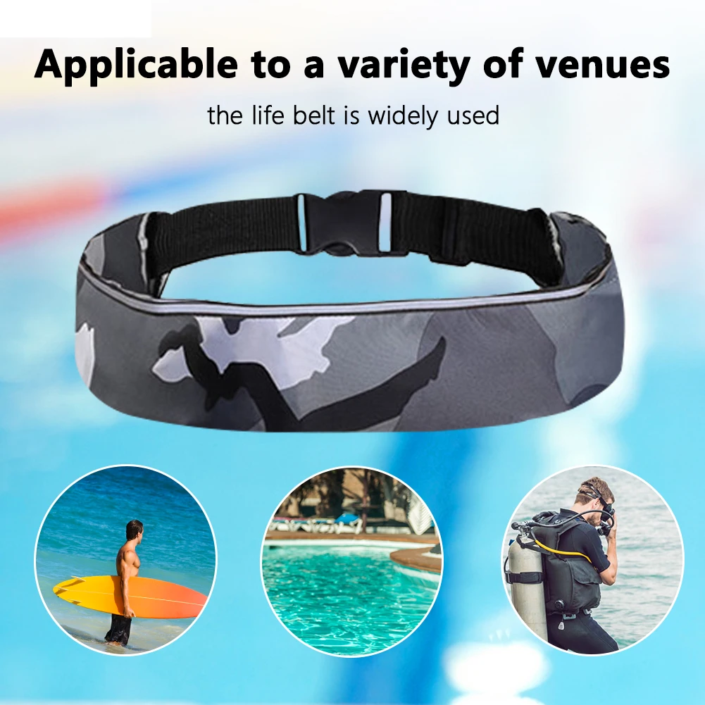 Lifesaving Bracelet Inflatable Drifting Safety Life Belt Portable 100N Buoyancy Adjustable Webbing for Swimming Sea Fishing Jacket