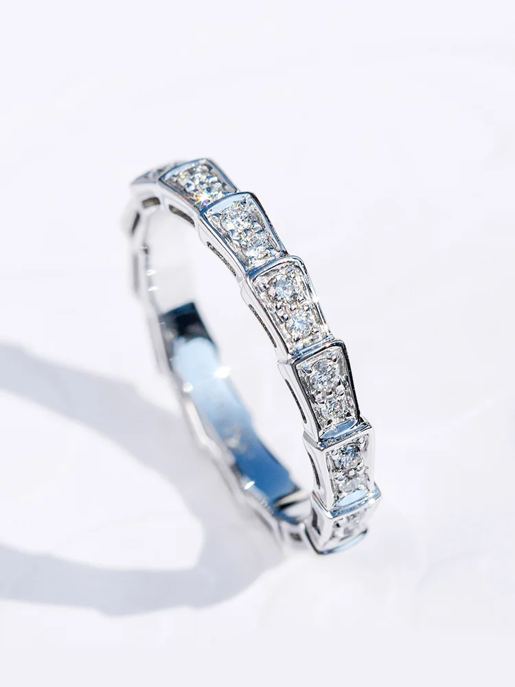 

Exquisite Silver Color Thin Small Snake Bone Ring Female With 925 Stamp Elegant Zircon Inlaid Wedding Engagement Promise Jewelry