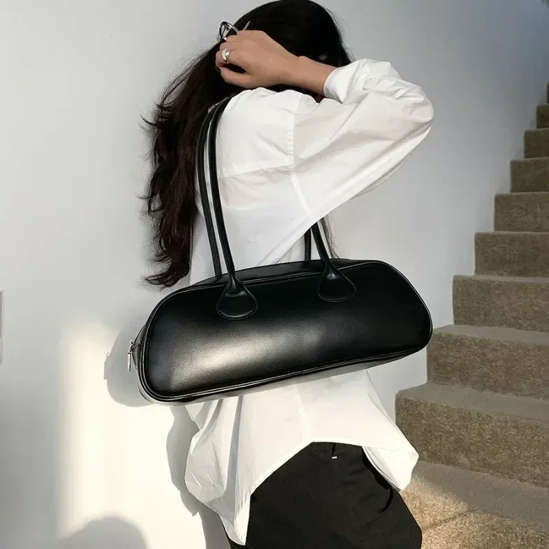 High-capacity Shoulder Bags for Women New Office Lady PU Underarm Bag Fashion Solid Popular Tote Bag Classic Bolsos Сумка - 4