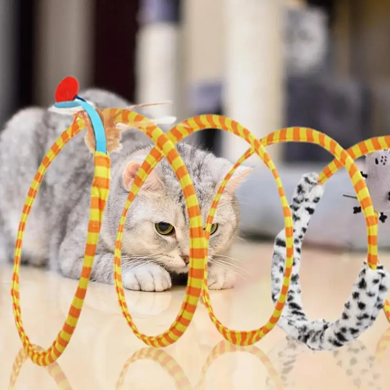 Multifunctional Cat Tunnel with Feather Toys