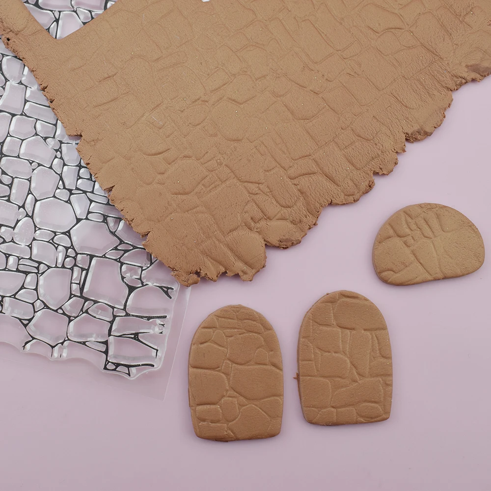 Polymer Clay Texture Stamp Sheets Brick Wall Pattern DIY Individual Design Embossing Art Clay Pottery Tools Hobby Supply polymer clay tools pottery tools clay sculpting tools pottery sculpting tools clay craft tool