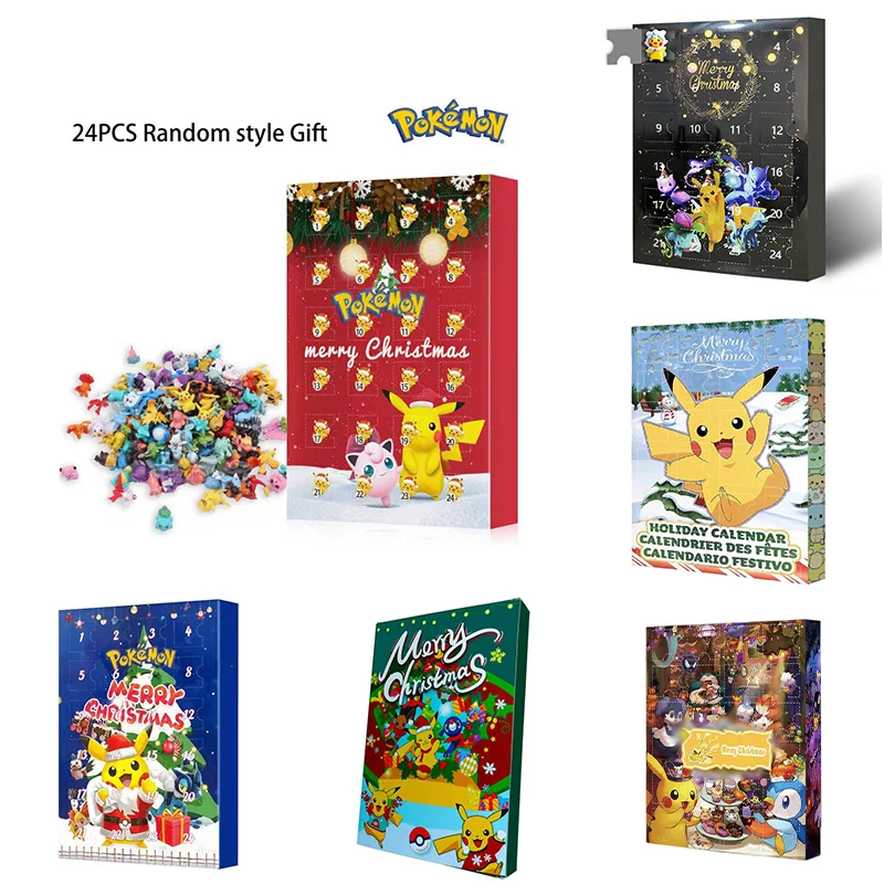 24Pcs Pokemon Christmas Avvento Calendar Box Figure Toys Pikachu Anime Figurine Giocattoli Per Bambini Pokemon Christmas Kids Gifts Box