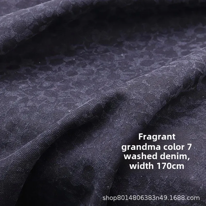 Washed Denim Fabric Soft Non-stretch Thick 3D Print for Clothing Jeans Bags Fashionable Chinese Brand AE Originated in Mainland