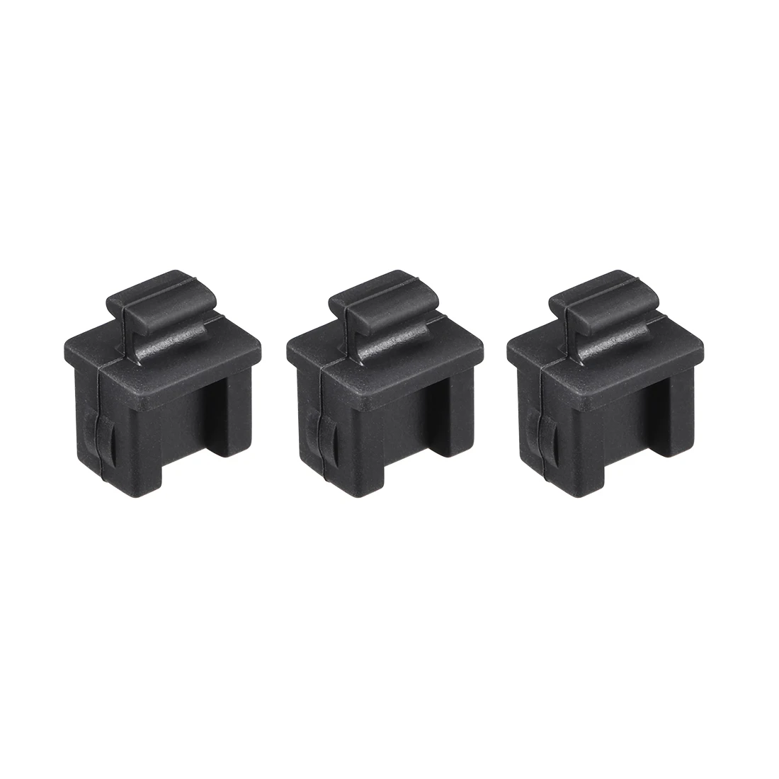 Uxcell 10pcs SFP Silicone Protectors Cap Port Cover Black 14mmx12mmx17mm Anti Dust Plug Silicone Anti-dust Stopper rubber end caps