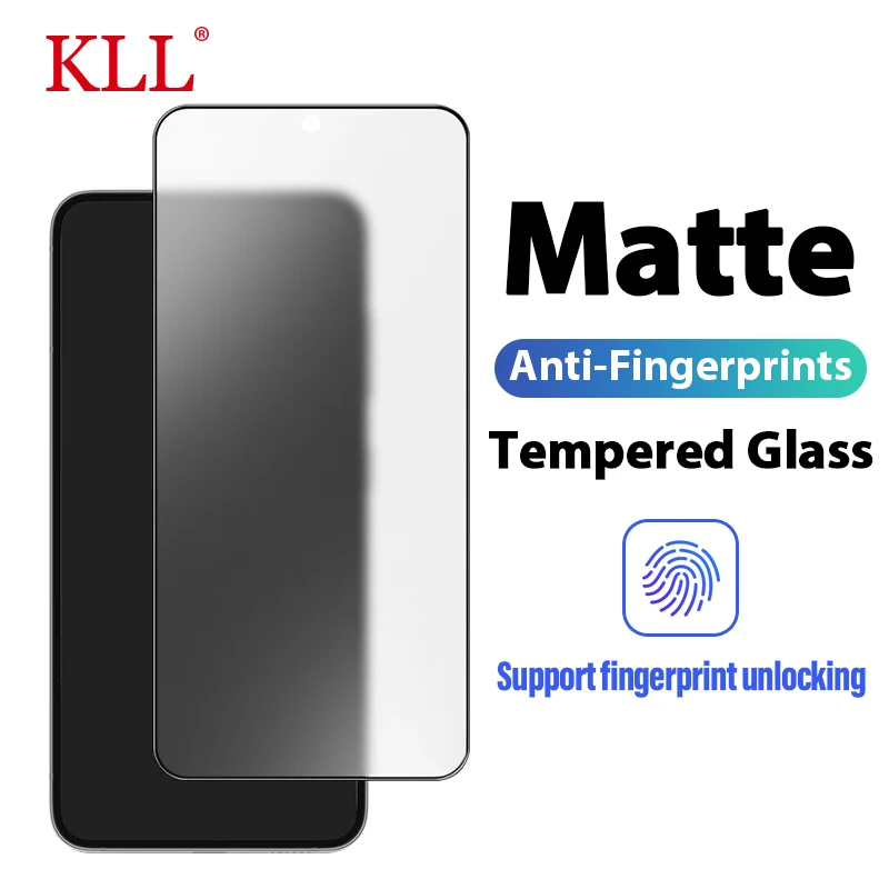 Matte Frosted Tempered Glass Screen Protector with Fingerprint Unlocking Capability