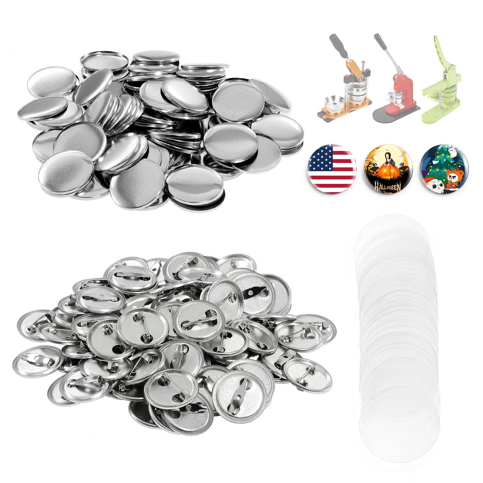 100pcs Metal Back Badge Button Pins Button Maker Blank Raw Material Pin  Buttons Badges Supplies Parts Punch Press Machine - Button & Badge Parts -  AliExpress