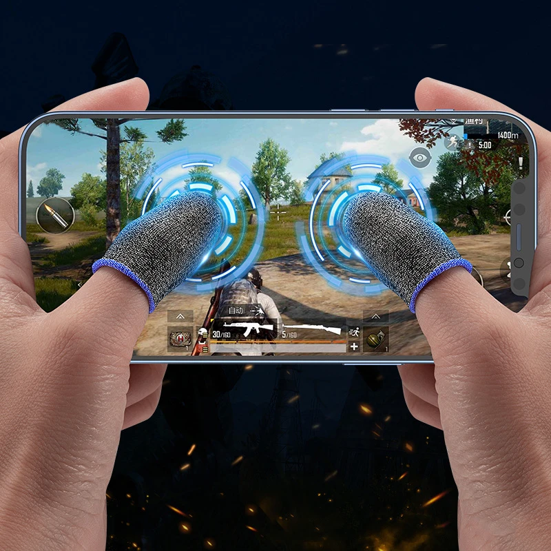 1 Paio Di Maniche Per La Punta Delle Dita Del Controller Di Gioco Antisudore Per Pubg Glow In The Dark Touch Screen Gaming Thumb Guanti