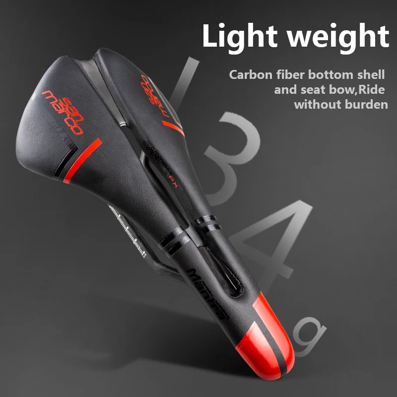 초경량 전체 탄소 자전거 안장 vtt 레이싱 시트 웨이브 도로 자전거 안장 가죽 쿠션 Assessorios Para Bicicleta Seat 143