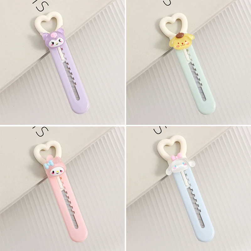 

Kawaii Мини Ручной Резак Kuromi Cinnamoroll помпон пурин в упаковке Экспресс тонкий инструмент для рисования Инструкция для студентов