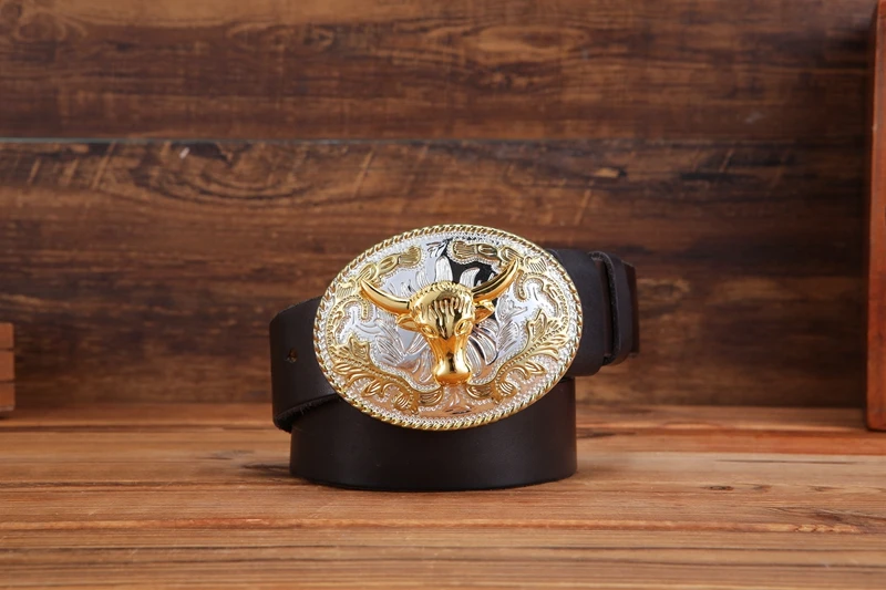 gold eagle big buckle full grain real leather 100% genuine leather hawk mens belts luxury high quality camel brown cowboys women