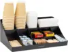 Reader Cup and Condiment Station, Countertop Organizer Coffee Bar, Kitchen, Stirrers, 17.875" L x 9.5" W x 6.625" H 2
