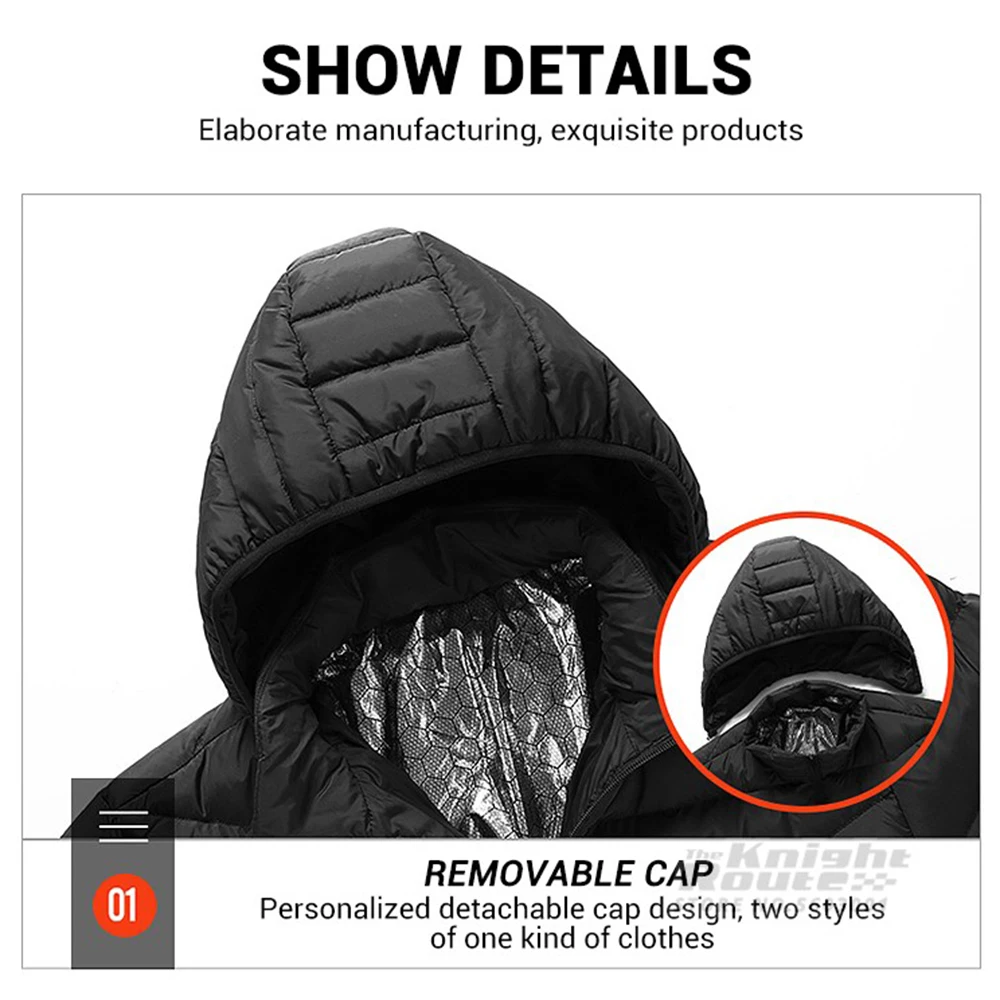 Heated Jacket-Men 21Area Four Switch Control USB Electric For Women Thermal Winter Coat