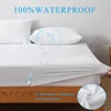 1pc Waterproof Jersey Knit Fitted Sheet, Stretch Breathable Bed Sheet Noiseless Mattress Cover for Bedroom 160x200cm 1