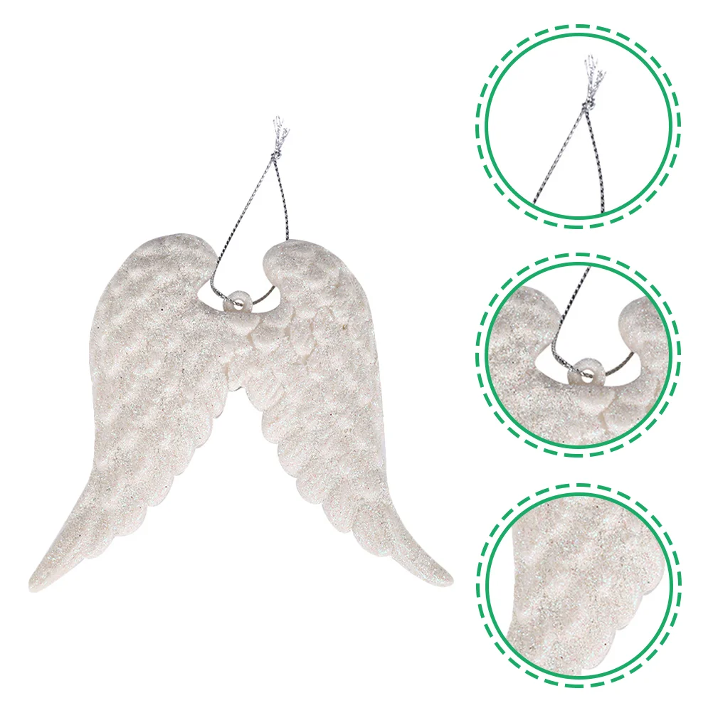 6 Pcs Christmas Ornaments Angel Wing Tree for Foam Baby Shower Thank You Gifts Decor Child Decorations Clearance 3