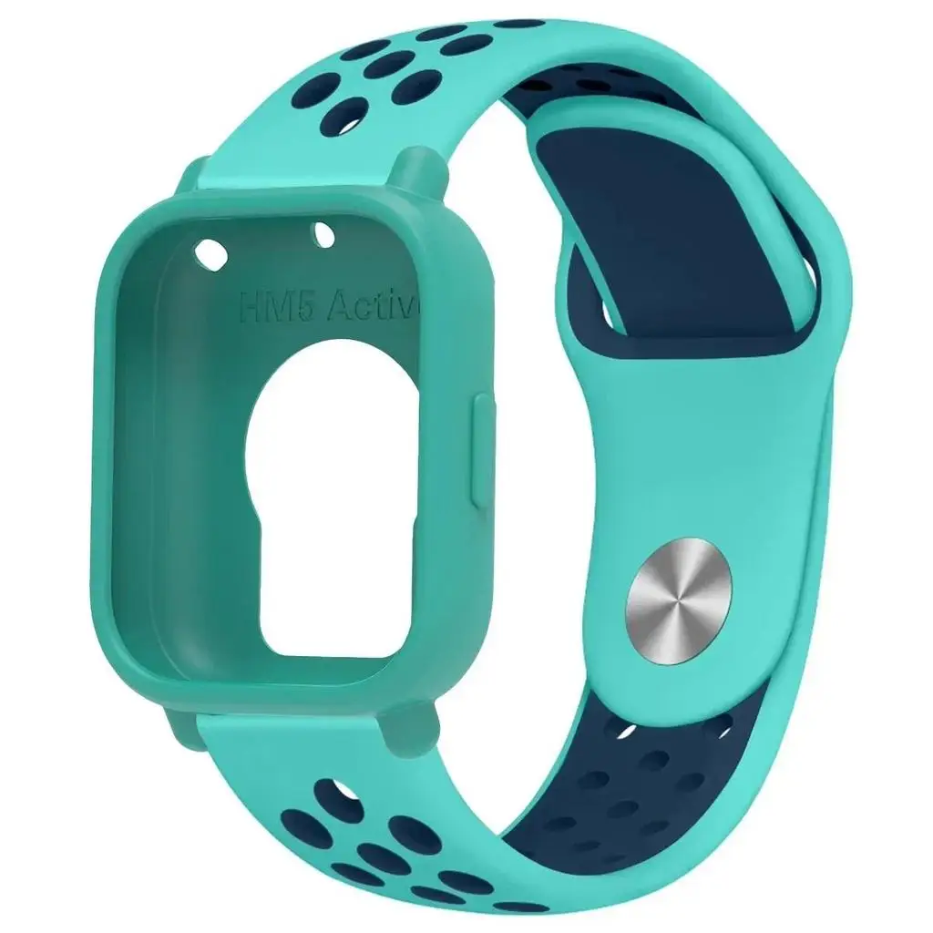 Two-Tone Breathable Sports Silicone Band with Soft Hollow Protector