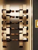 Wrought Iron Wall-mounted Wine Rack Bar