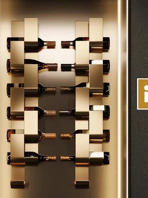 Wrought Iron Wall-mounted Wine Rack Bar