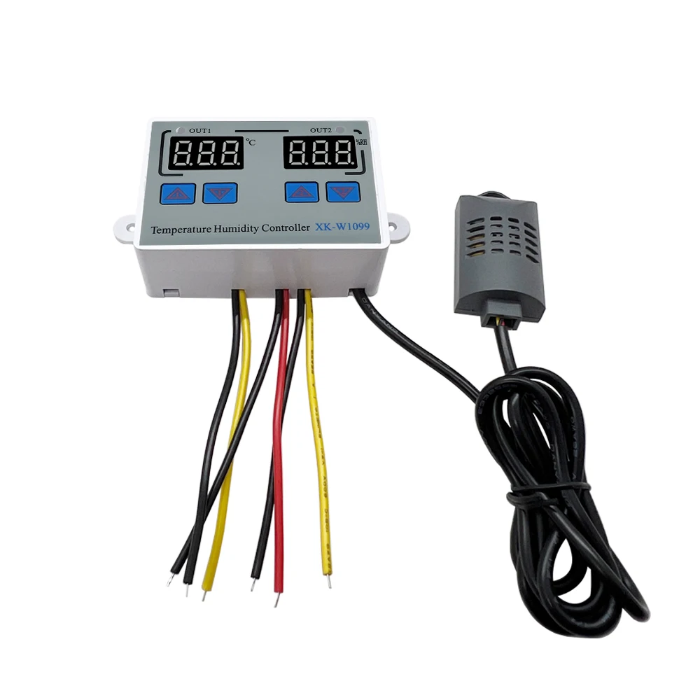 Digital temperature controller digital thermostat digital humidity controller W1099 DC 12V 24V AC 110-220V digital temperature humidity controller egg incubator thermostat regulator