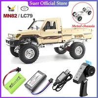 Metal MN82 1:12 Retro Rc Car with LED Lights Full-scale Simulation LC79 Professional 4WD Remote Control Pickup Truck Model Toys 1