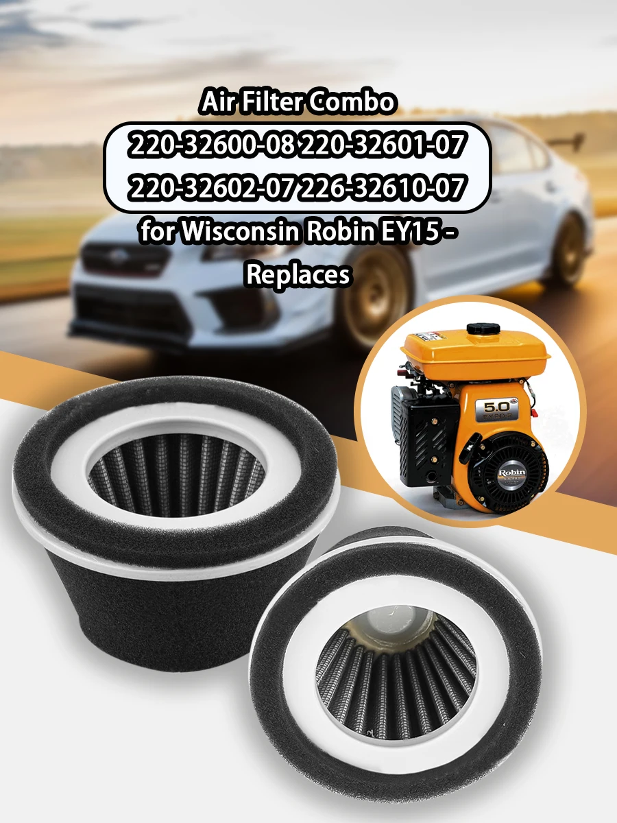 Description Picture 2 of item220-32600-08 220-32601-07 220-32602-07 226-32610-07 Air Filter for Robin 3, 3.5 & 5hp Horizontal Engines