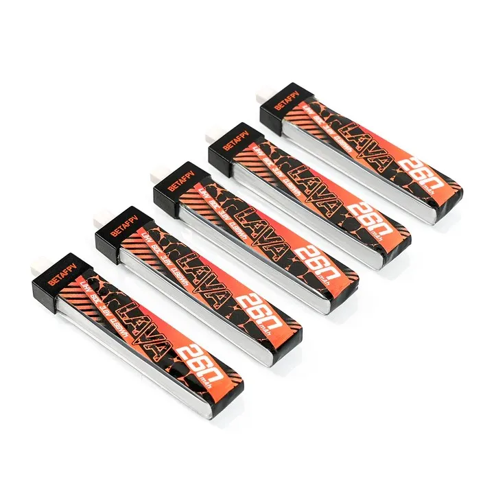 BETAFPV LAVA 1S, 260 мАч, 80C, аккумулятор (5 шт.), 3,8 В для Air65 II, бесщеточный квадрокоптер Whoop Meteor65 Pro Cetus thumbnail 3