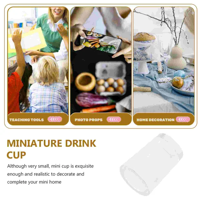 미니 하우스를 위한 사실적인 미니어처 컵 액세서리