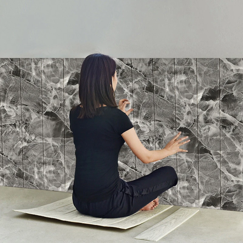 

3D Wood Grain Wall Stickers Self-adhesive Waterproof Thickened Wallpaper TV Living Room Murals Home Bedroom Retro Decoration