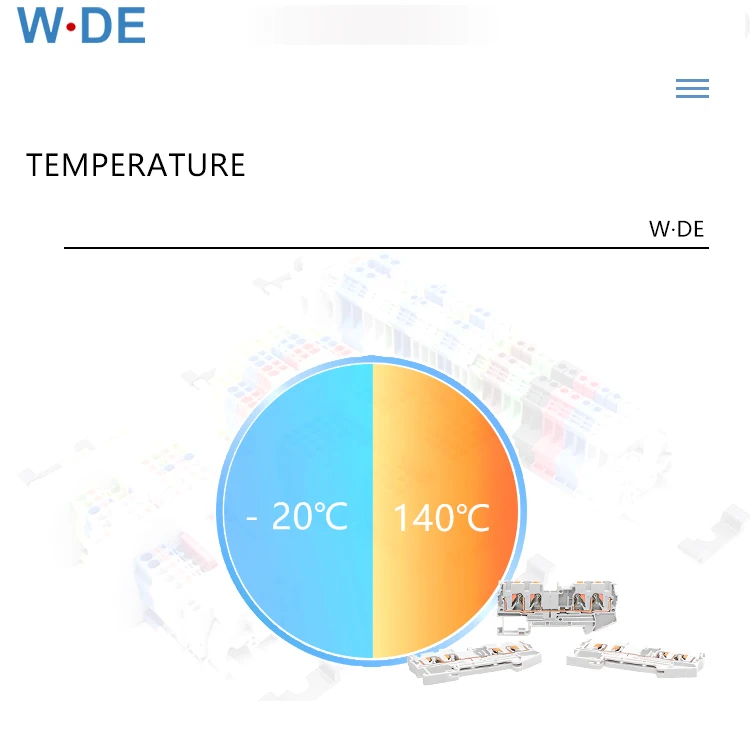 Screwless completamente, tiras, condutor do fio, 10 PCes
