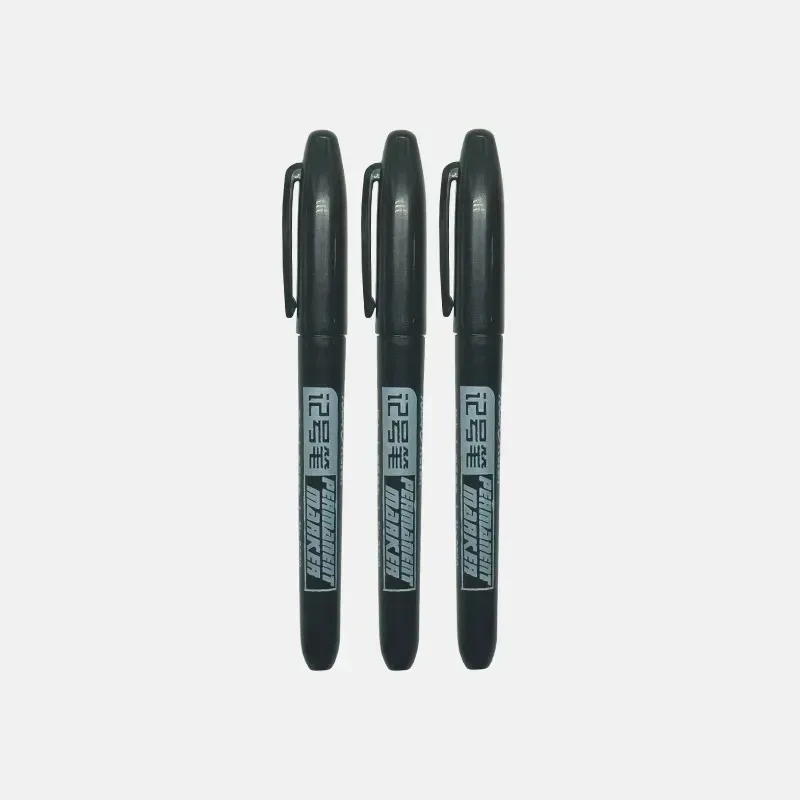 Vibrant Waterproof Permanent Marker Set - Black, Blue & Red for Art and School Supplies