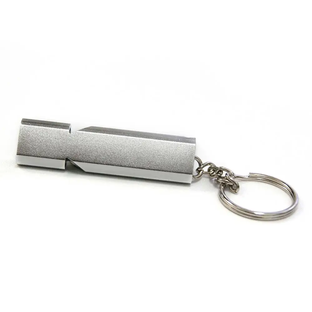 High Frequency Outdoor Camping Double Tube Survival Whistle Self-defense Tools
