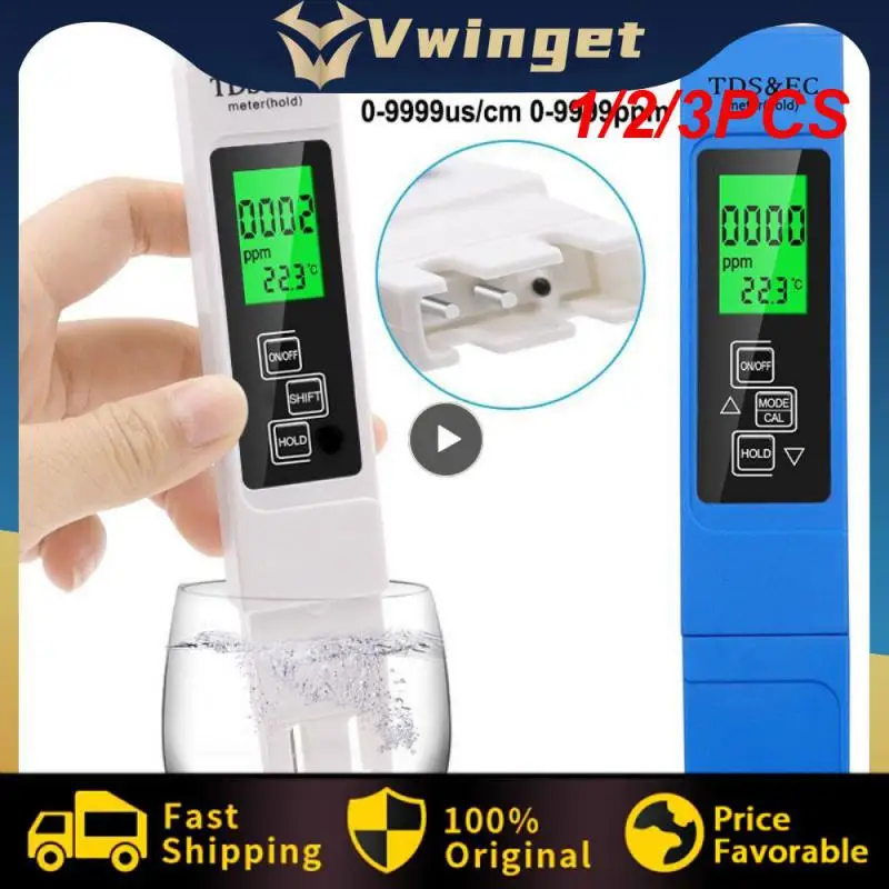 

1/2/3PCS In1 TDS EC Meter Temperature Tester Pen Multifunctional Digital Water Quality Tester For Water Purity TEMP PPM Tester