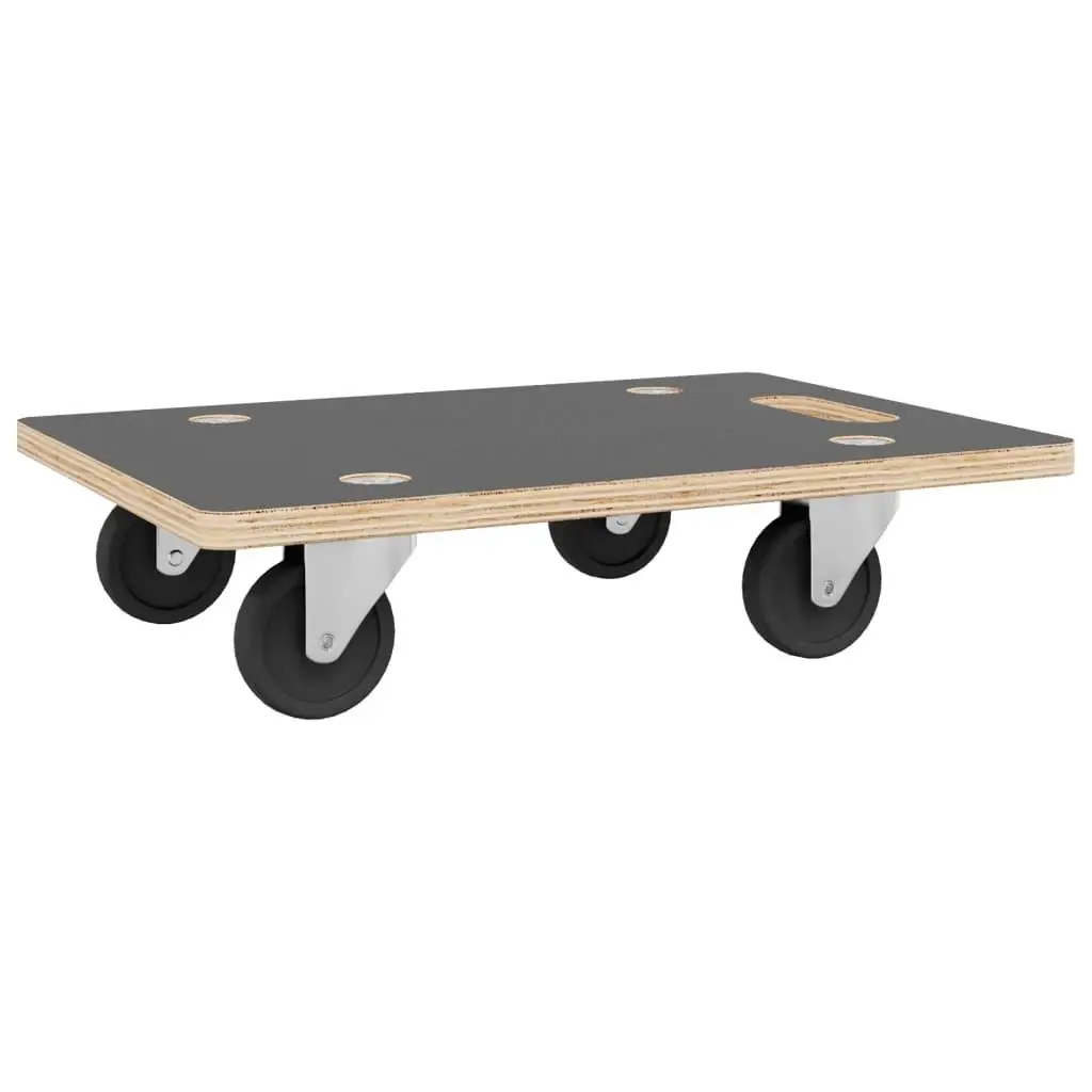 Set of 2 Heavy-Duty Rectangular Transport Trolleys 19.7x13. for X4 .5 inches-551.2 lbs Capacity