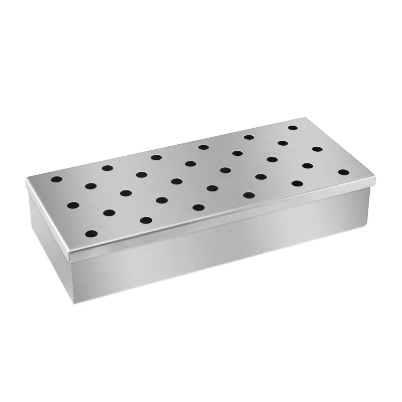 Gas Grill Smoker Box Stainless Steel Smoker Box For Garden Flavor Wood Chips Barbecue Accessories