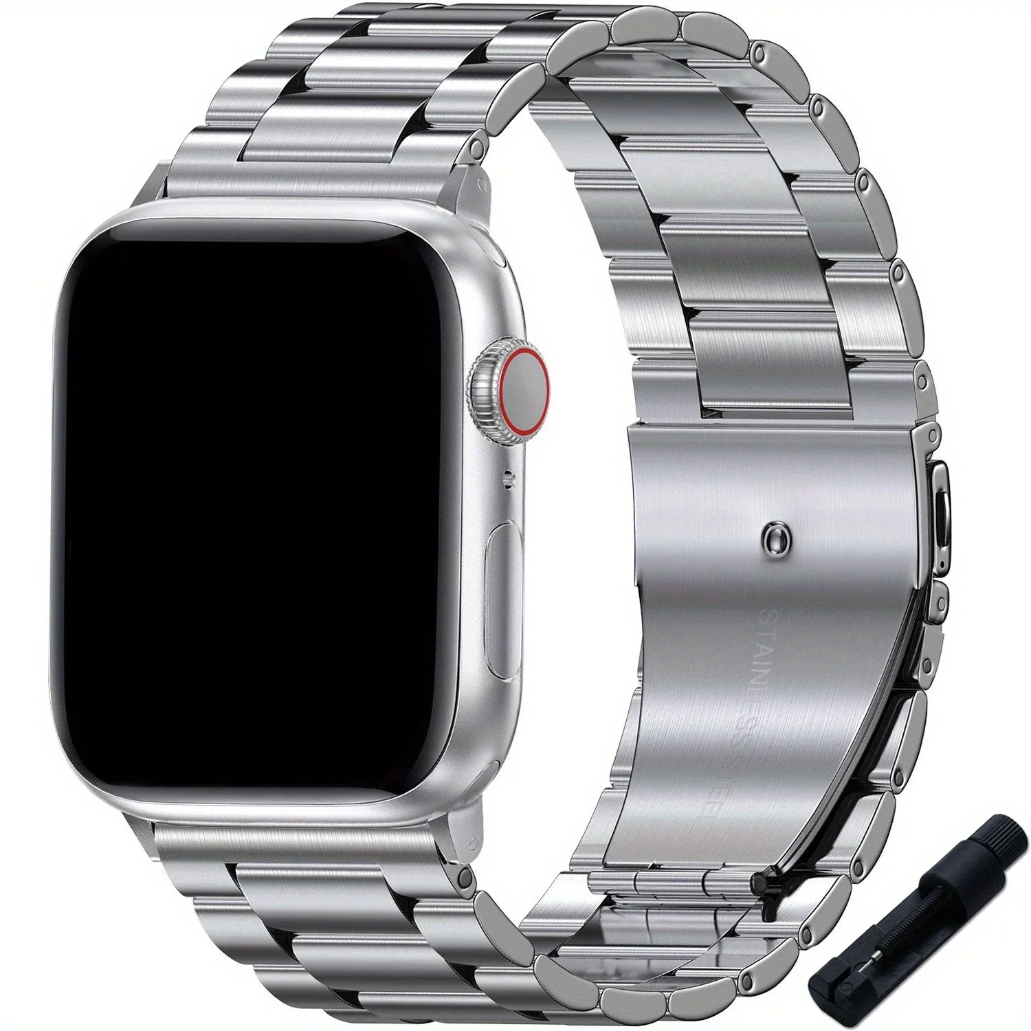 Premium Stainless Steel Watch Strap - Elegant Metal Bracelet Replacement
