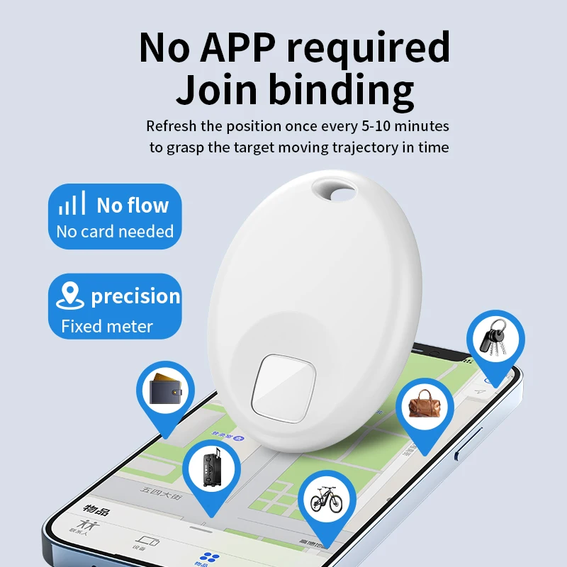 GPS Loss Prevention Device Compatible with iOS Find My APP Smart Tag Anti-Lost Reminder For Kids Pets Wallets Keys Item Finder