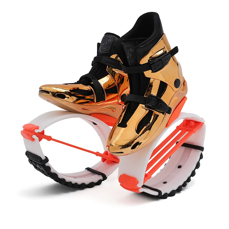 New 4T Spring Kangaroo Jump Shoes, Gray White Teens Rebound Boots, 3 Size: L, XL, XXL are Available