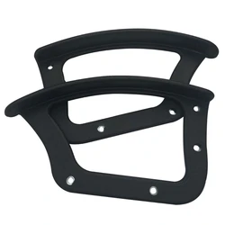 Ergonomic Office Chair Fixed Plastic Armrests Accessory (Black)